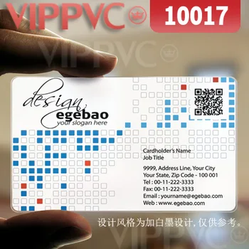 

10017 creative business cards - matte faces transparent card thin 0.36mm