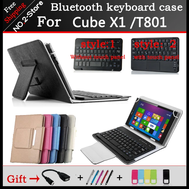 Cheap For Cube X1 Bluetooth Keyboard Case, 8 Inch universal stand Bluetooth Keyboard case for Alldocube T801 tablet pc