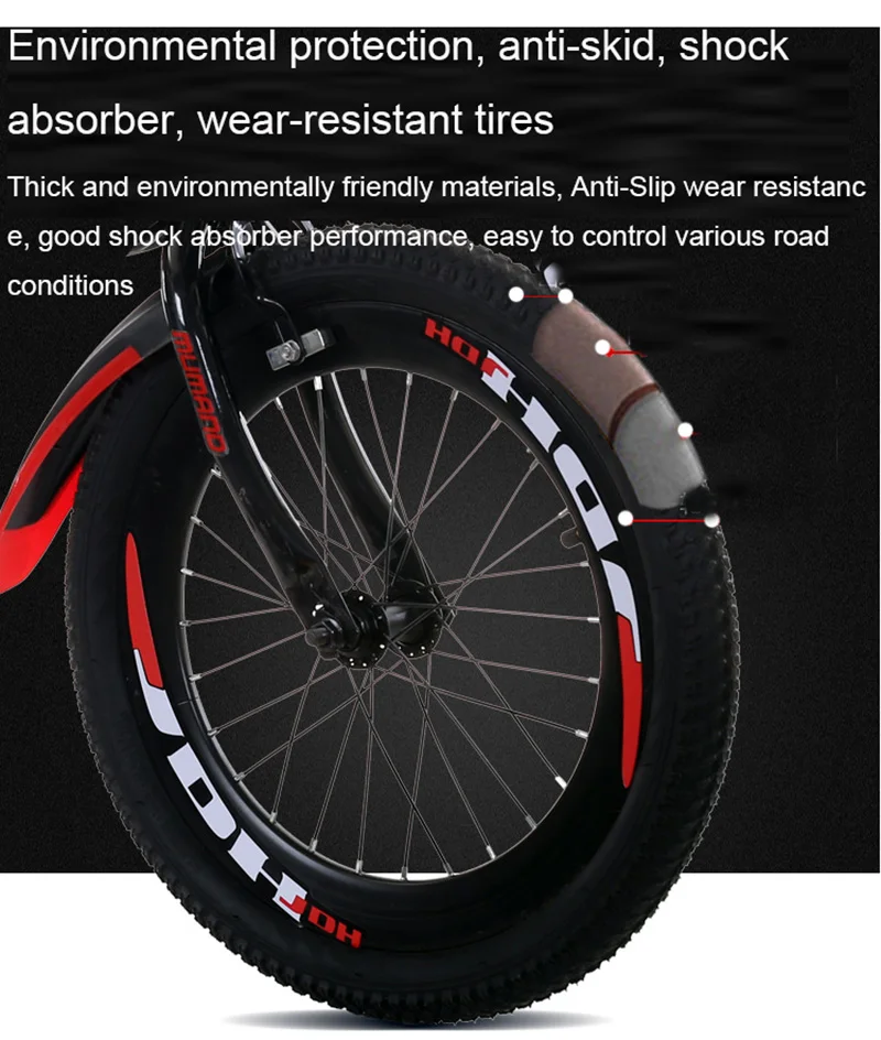 Cheap 18-Inch Mountain Bike For Children Single-Speed Mountain Bike V Brake Bike 3