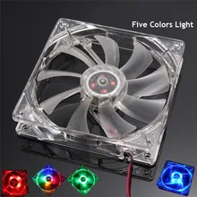 Пять цветов свет ПК Вентилятор компьютера Quad 4 светодиодный свет 120 мм компьютерный корпус для ПК Вентилятор охлаждения мод тихий разъем Molex процессор кулер вентилятор