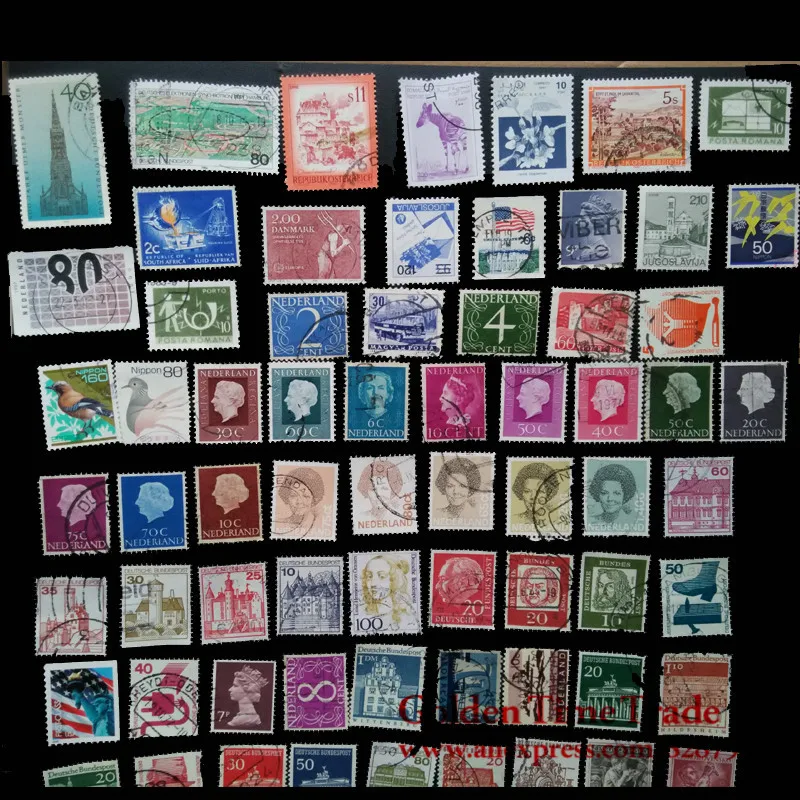 100 шт./лот, использованные почтовые марки с почтовой маркой в хороших условиях со всего мира для коллекции