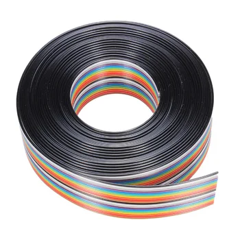 

5M 1.27mm 20P Jumper Cable DuPont Wire Rainbow Flat Wire Support Wire Soldered Connector Wire