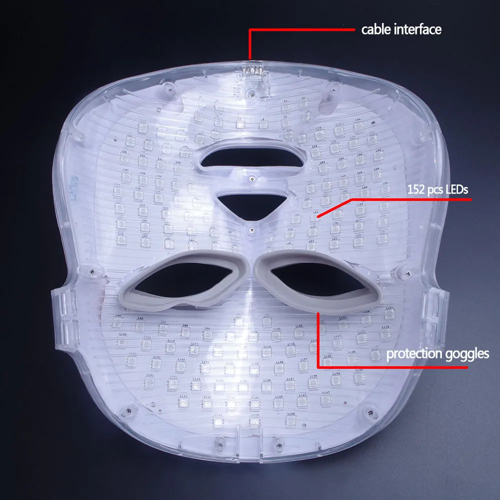 СВЕТОДИОДНЫЙ Прибор для ухода за кожей лица, электрическая маска для удаления морщин, фотоновая омолаживающая маска для кожи, антивозрастная терапия