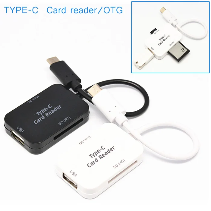 1 шт. USB 3.1 Тип c USB 2.0 хаб чтения карт памяти TF SD + OTG адаптер для Macbook pc em88