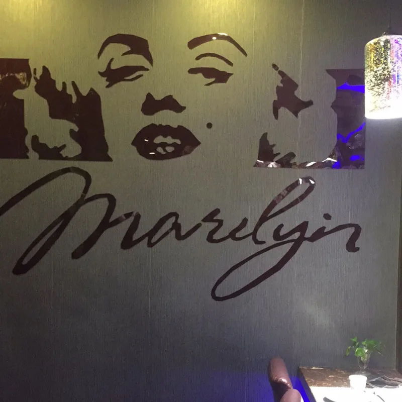 Сексуальная Богиня Мэрилин Монро, дизайнерская настенная наклейка, акриловая 3D настенная наклейка для гостиной, кафе, магазина, украшение для дома