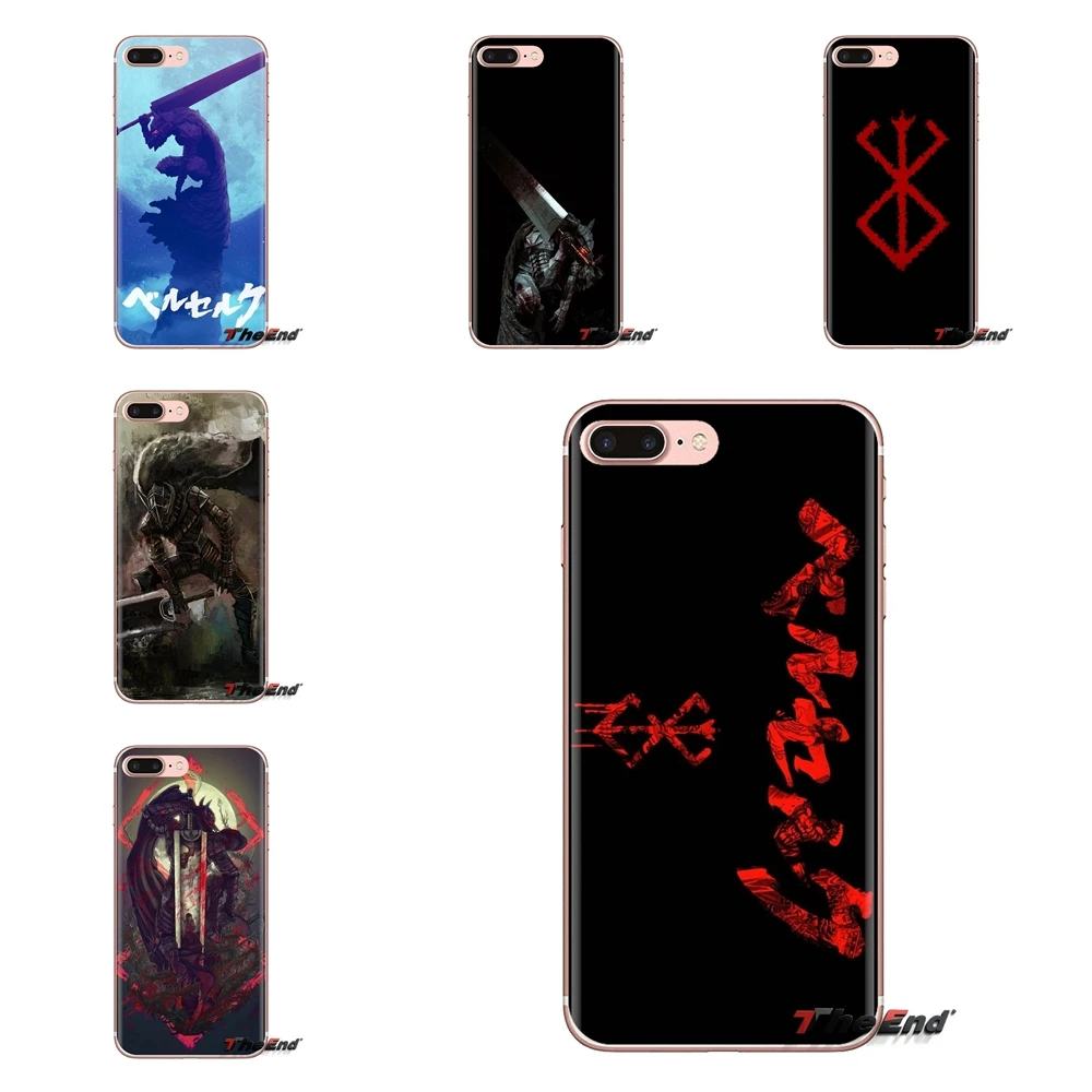 Для Xiaomi Mi4 Mi5 Mi5S Mi6 Mi A1 A2 5X6X8 9 Lite SE Pro Max Mix 2 3 2S Прозрачный чехол из ТПУ Japanese Anime BERSERK Art |