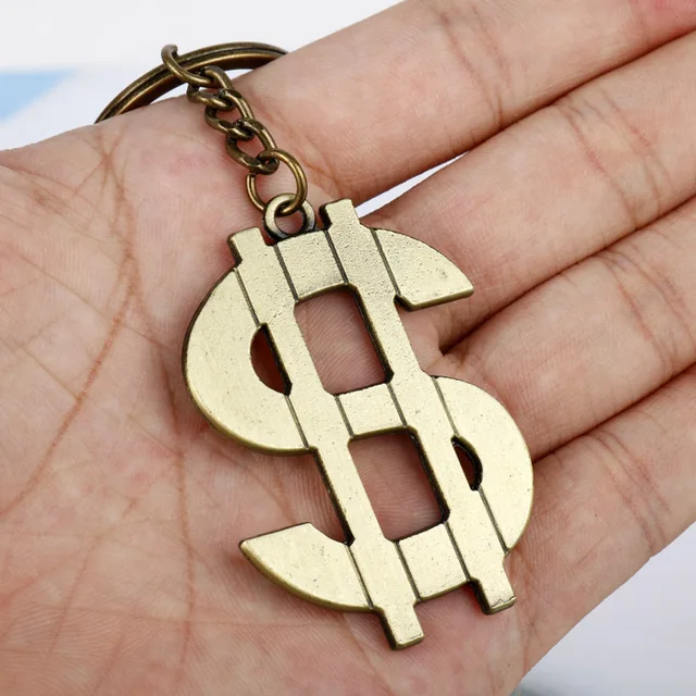 MQCHUN Dollar Keychains Vintage Bronze US Dollar Money Metal Key Chains