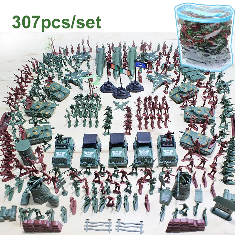 

307pcs/lot Military Plastic Soldiers Army Toy Model for Boy Action Figures Decor Play set Model Toys For Children Christmas gift