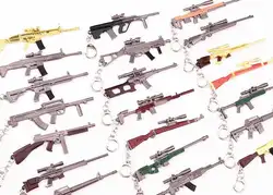 Игра PUBG брелок Playerunknown Battlefield косплэй реквизит llaveros 98 к AWM мини-кулон для Вентиляторы 10 см игрушечный пистолет подарки