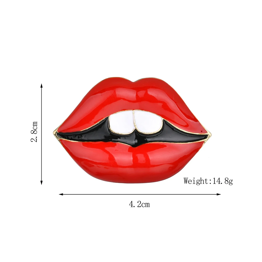 MissCyCy сексуальные красные броши в виде губ для женщин, модная брошь на булавке, значок, одежда, ювелирные изделия, аксессуары, новинка