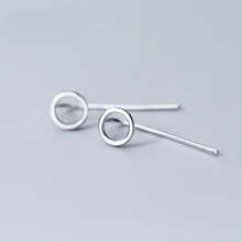 MloveAcc Лидер продаж 925 пробы серебро модная Геометрическая круглая Шпилька Модные женские серьги из стерлингового серебра