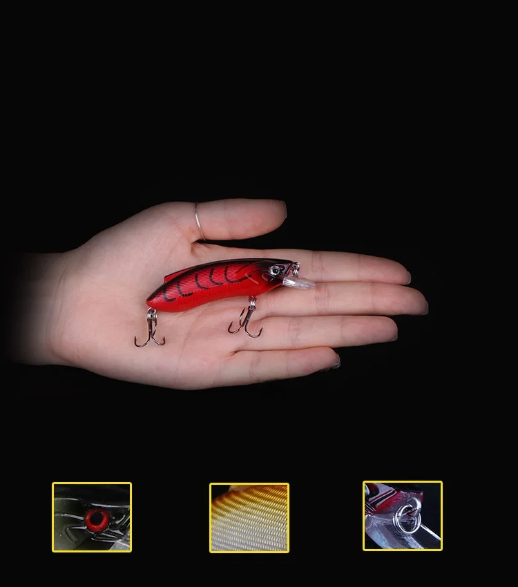 NEW 80mm 16g Minnow Stream Fishing lure Mini Trout baits small whopper vibrating light sinking micro fish crankbait japan winter