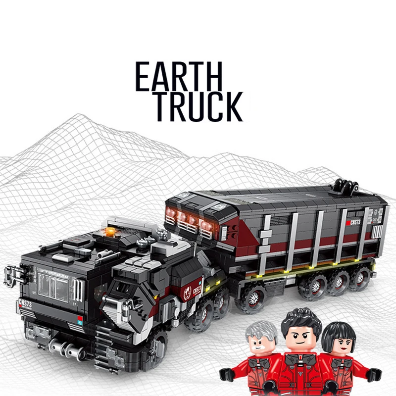 

2215pcs Boys Education Building Blocks Earth Truck Compatible Legoings Military Technic City Flint Carrier Car Figures Bricks