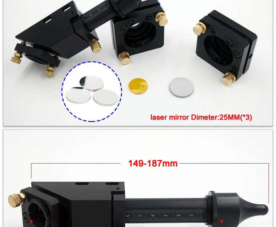 CO2 лазерная головка для Фокус фокусным 20 мм FL 63.5 мм и зеркало 25 мм интегративной крепления Набор для лазерная гравировка machineg