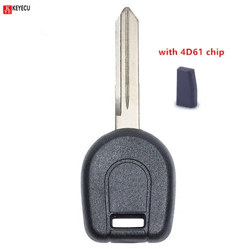 

Keyecu New Transponder Key Fob Chip 4D61 for Mitsubishi Eclipse Endeavor Galant 2001 2002 2003 2004 2005 MIT9 Left Blade