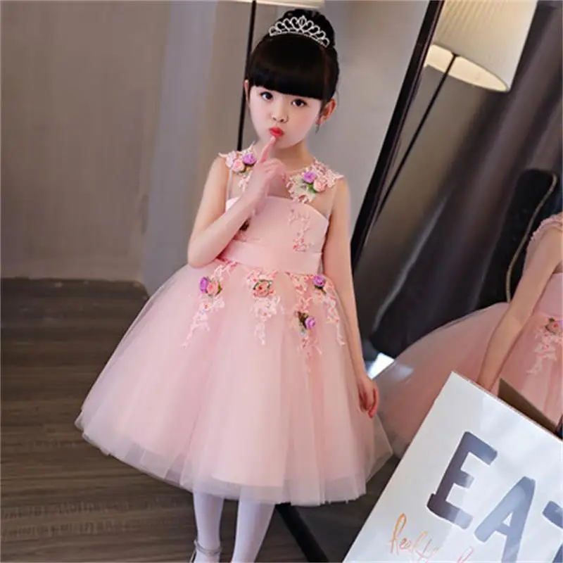 

High quality new children host show catwalk dress girl princess dress