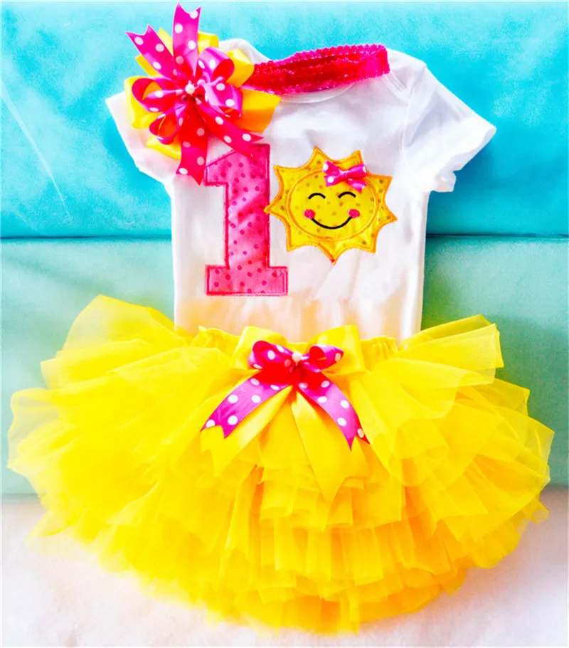 yellow first birthday outfit