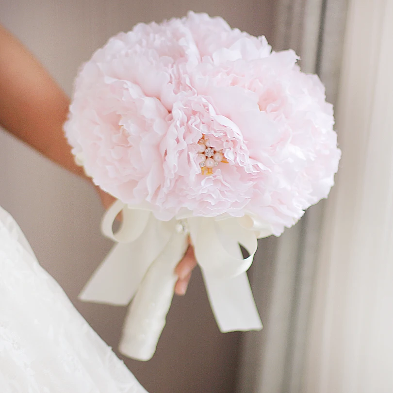 IFFO-high-end-custom-bride-brooch-bouquet-wedding-bouquet-bride-bride-bridesmaid-pink-peony-9-inch (4)