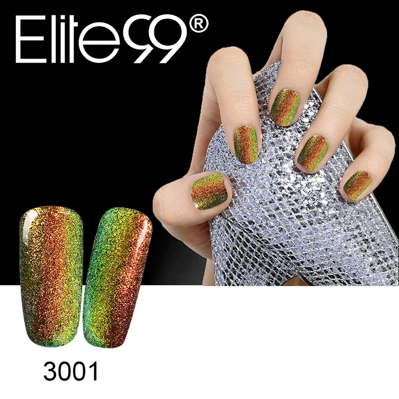 Elite99 замачивающийся Сияющий Хамелеон меняющий Цвет Гель-лак УФ светодиодный Лак 5 мл УФ-основа верхнее покрытие Гель-лак для ногтей распродажа