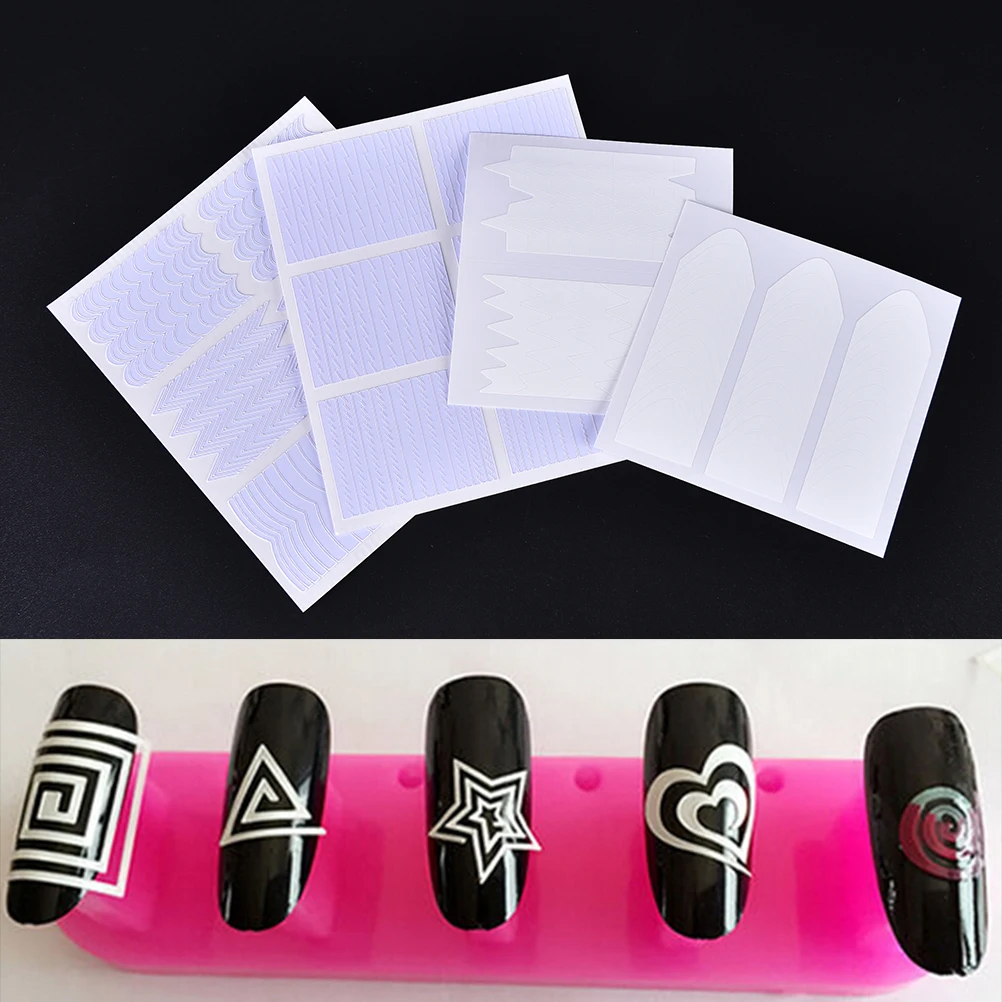 36 Sheets/set Nails Sticker Tips Guide French Manicure Nail Art Decals