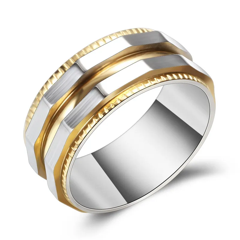 LETAPI, Крутое мужское кольцо в стиле панк из титановой стали, мужское кольцо черного и золотого цвета, мужское кольцо в стиле панк, вечерние ювелирные изделия, Прямая поставка - Цвет основного камня: 15292