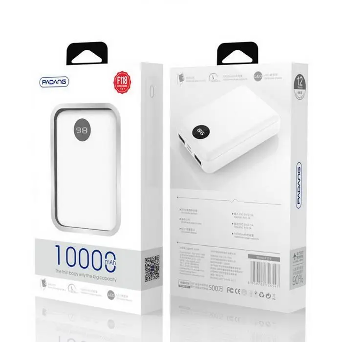 10000mAh Карманный мини банк питания двойной USB мобильный Банк питания внешняя батарея портативное зарядное устройство для телефона lcd для iPhone Xiaomi samsung