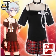 Anime Assassination Classroom cosplay Shiota Nagisa Assassinate Set woman’s blue skirts set cos halloween party Turn women