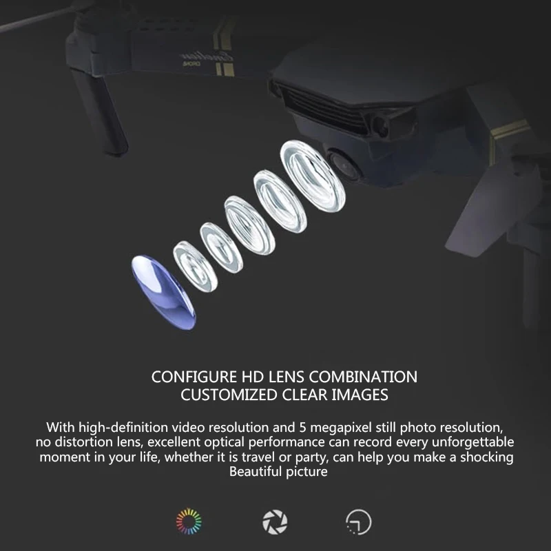E58 drone HD aerial 1080PWiFi picture transfer folding Quadcopter fixed height hover one key return RC helicopter VS XY4  SH5 