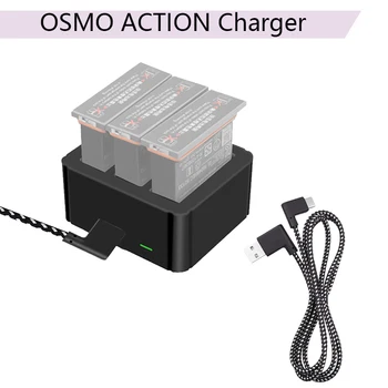 

1m Nylon Data Cable Extension USB To Type-C Line Battery Charger Wire for DJI Osmo Action Sports Camera Accessories