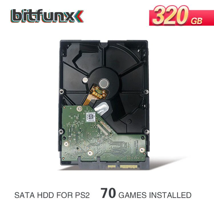 Внутренний жесткий диск Bitfunx 320GB 3," SATA для PS2 с 70 установленными играми б/у HDD Гарантия один год