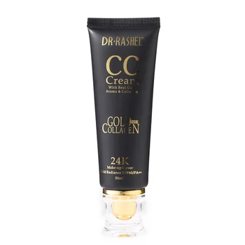 

24K Gold And Collagen CC Cream Makeup Face Foundation Whitening Compact Concealer Prevent Bask Skin BB Cream Foundation Makeup