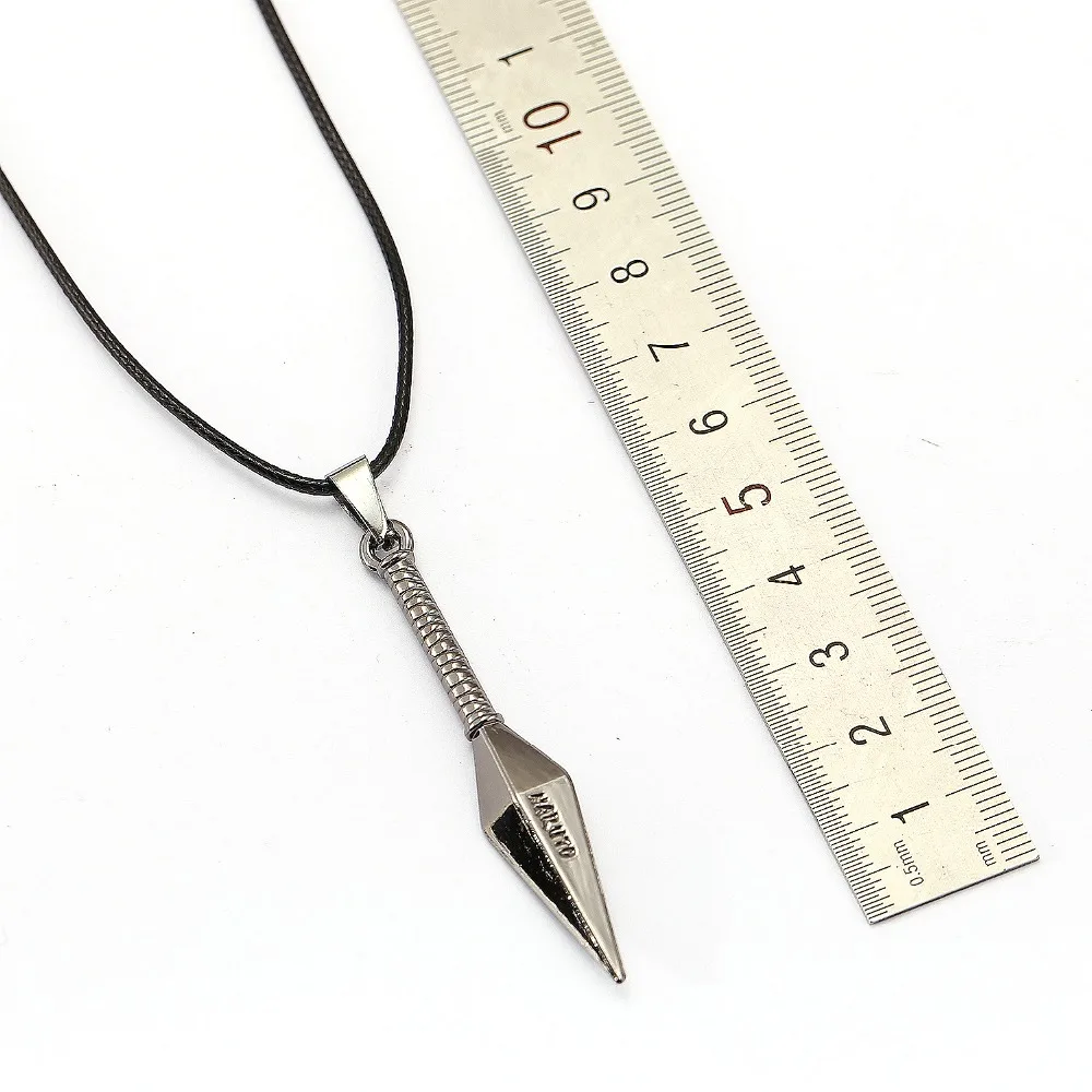 

Hot Anime Naruto Sasuke Kunai charms Necklace Sliver Metal Collares Pendant Cosplay collar Accessories HF11756