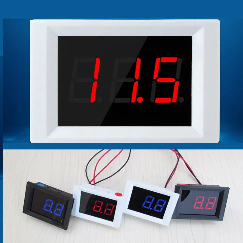 DC 5V -40V Digital Voltmeter High-Low voltage Alarm LED monitor Detector tester FOR 12v 24v 36v battery car volt meter | Электроника