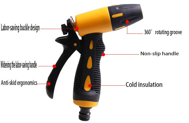 8 Узор Многофункциональный садовый водяной пистолет шланг сопло бытовой Автомойка двора распылитель воды Труба насадка посыпать инструменты