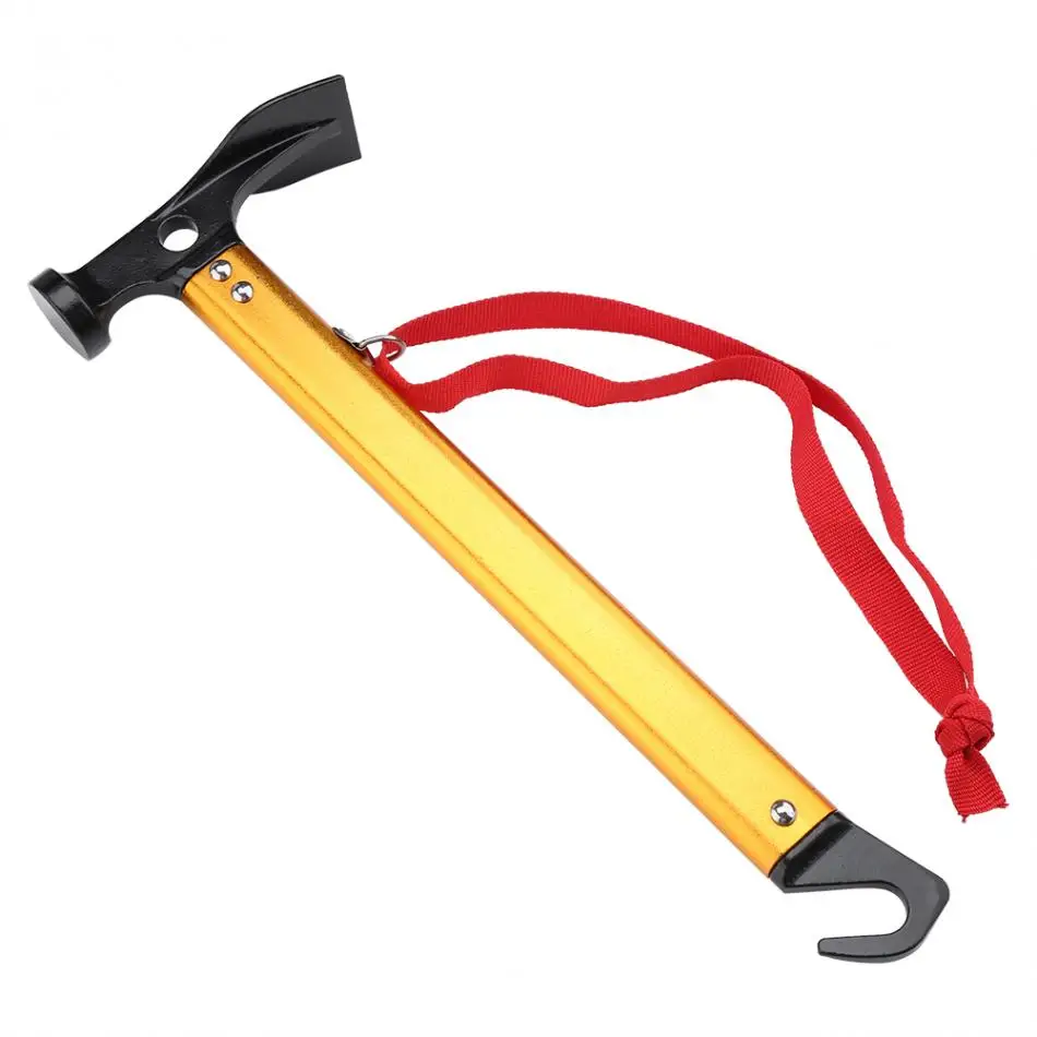 Multifunction Ultra light Aluminum Camping Tent Peg Nail Hammer Outdoor