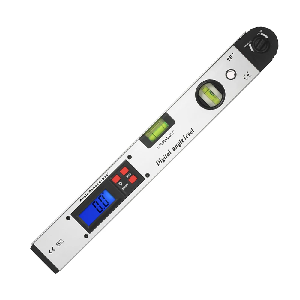 

0-225 Degree angle ruler Digital Angle Level Meter Angle Finder 16inch Electronic Protractor Inclinometer with Dual Spirit Level