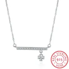 925 Sterling Silver Personalized Korea Alicate Simple Cross Chain Collier Collares Pendants Necklaces Women Luxury Jewelry