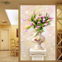 Beibehang пользовательские фото обои для стен обои настенные стикеры стерео 3D нефритовый тюльпан ваза Римский полюс росписи papel де parede 3D