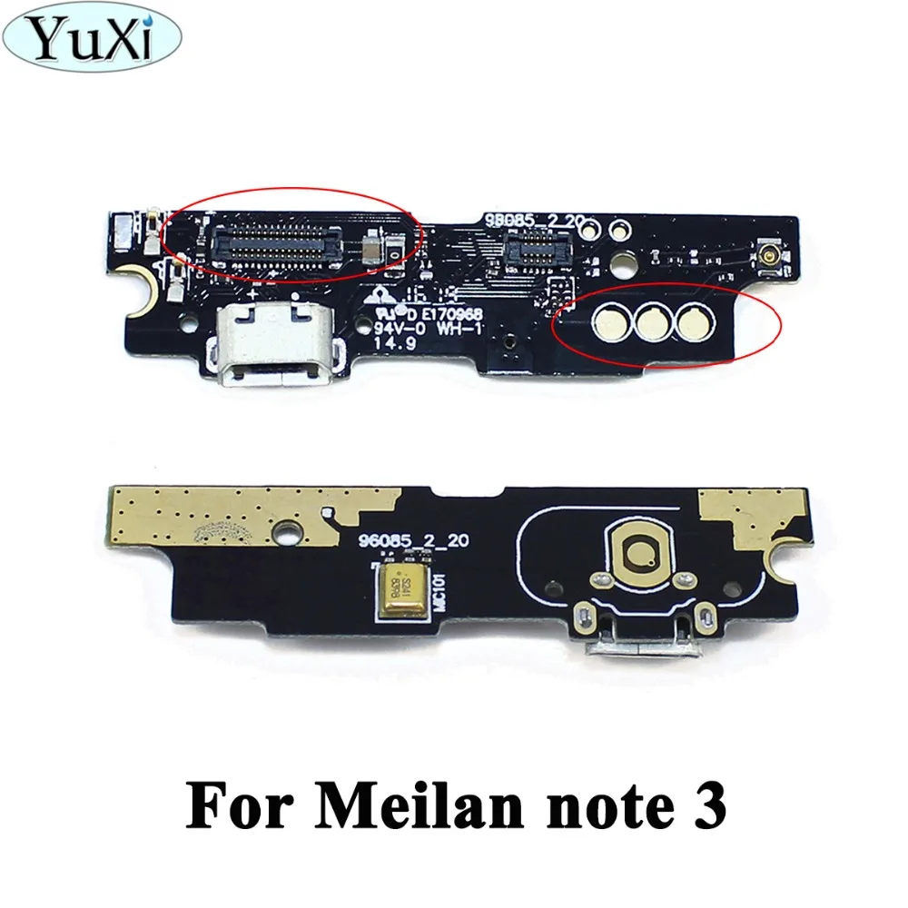 

YuXi 1pcs For Meizu M3 Note Micro Usb Plug Charge Board Replacement USB Flex Cable Phone Parts For Meizu meilan M3 note