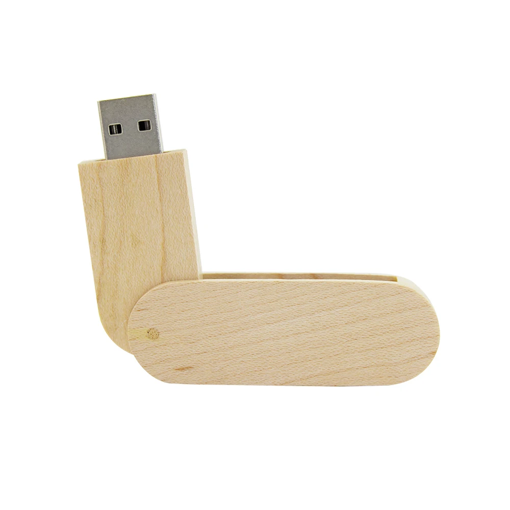 wooden ellipse usb flash drive