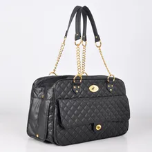 Собака модные ботинки из ПУ-кожи, одноцветные черные дышащие сумки для отдыха на открытом воздухе несет сумки с ручками для маленькие собаки, кошки PB735