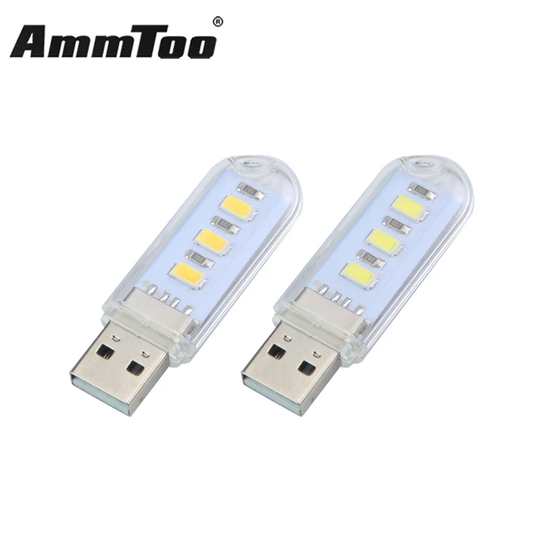 Мини USB Светодиодная лампа для книг 3 светодиода 5730SMD 1 5 Вт кемпинга светодиодная