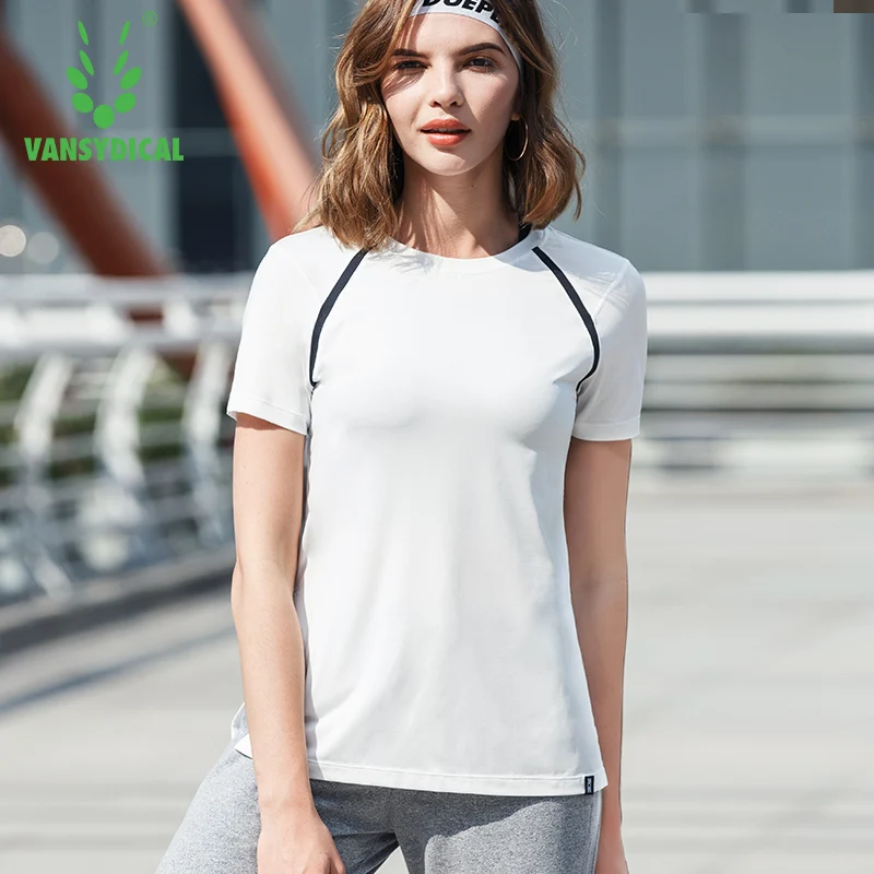 

Vansydical Womens Yoga Shirts Sexy Sports Top Style Fitness Women Top Solid Running Shirt Sport Gym Clothes Tank Tops Sportswear