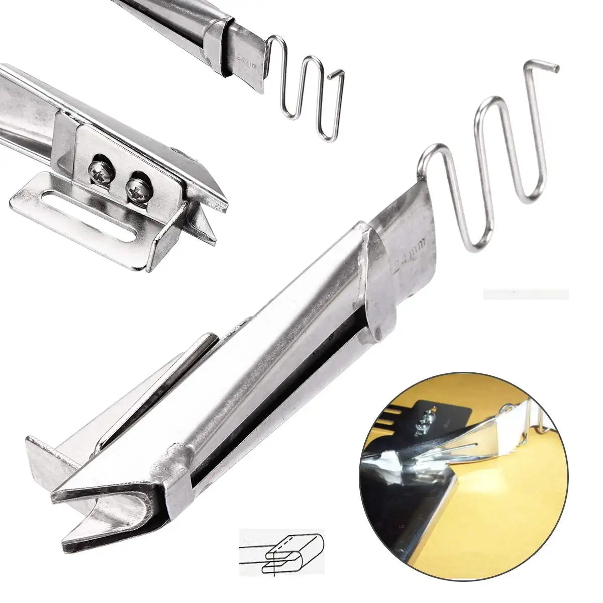 

Domestic Sewing Machine Preser Foot Sewing Single Fold Raw Tape Binder Attachment for JUKI LU-562 LU-563 Walking Foot Machines