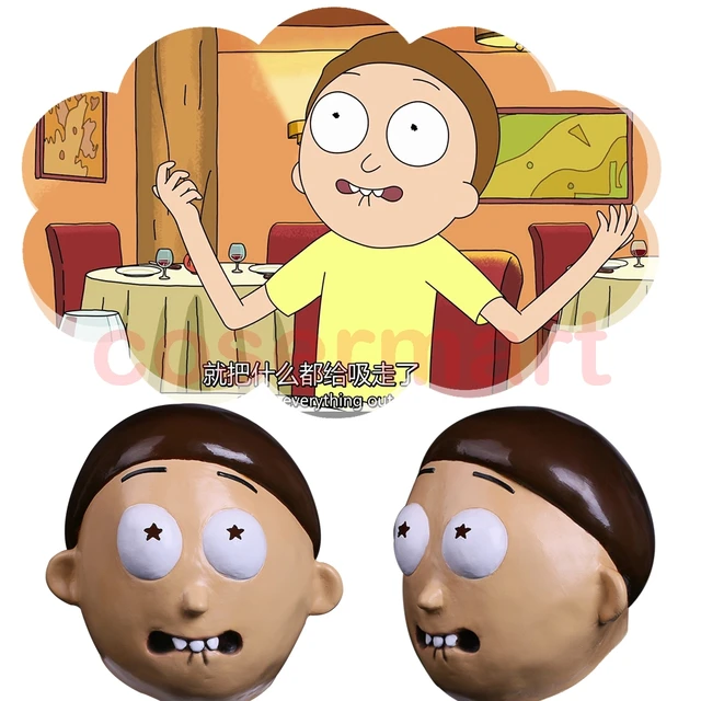 morty mask anime rick and morty masked cosplay full face latex mask