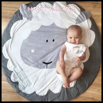

New Nordic style Baby Cute Sheep Blanket Game Mat Kids Animal Crawling Carpet