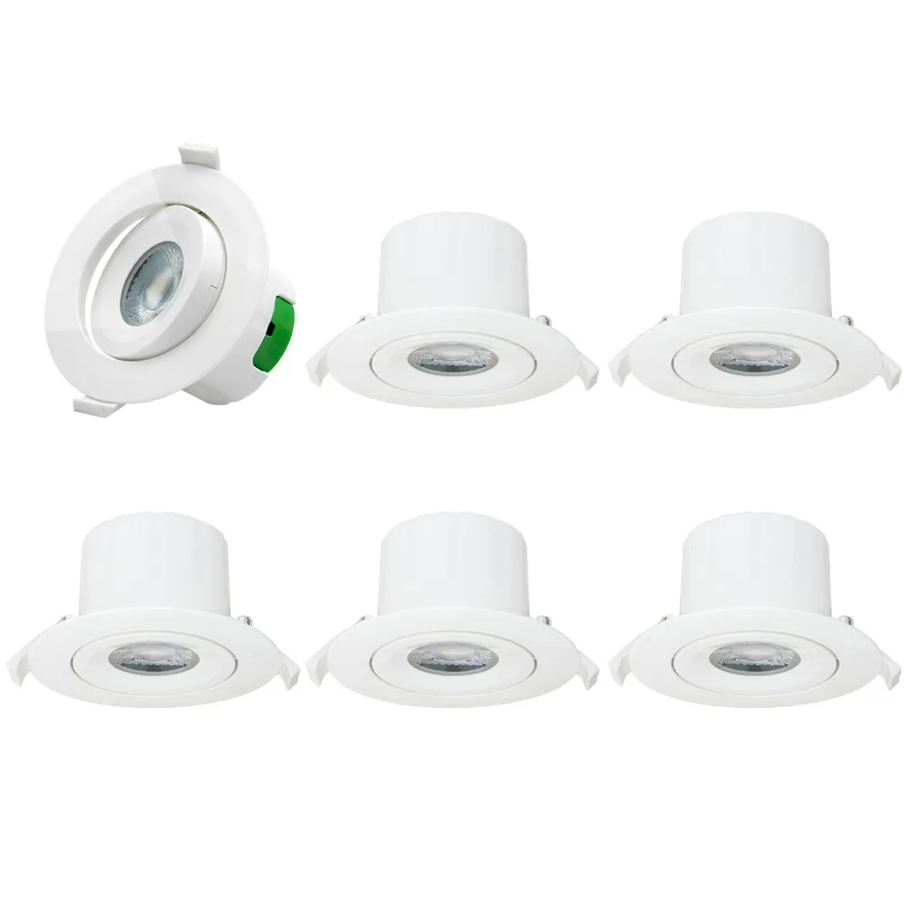 Us 54 99 Directional Led Recessed Ceiling Spot Can Downlights Recessed Lamps 3 Inch Beam Angle Cool White Ac100 240v Hole Dia 85 90mm In Led