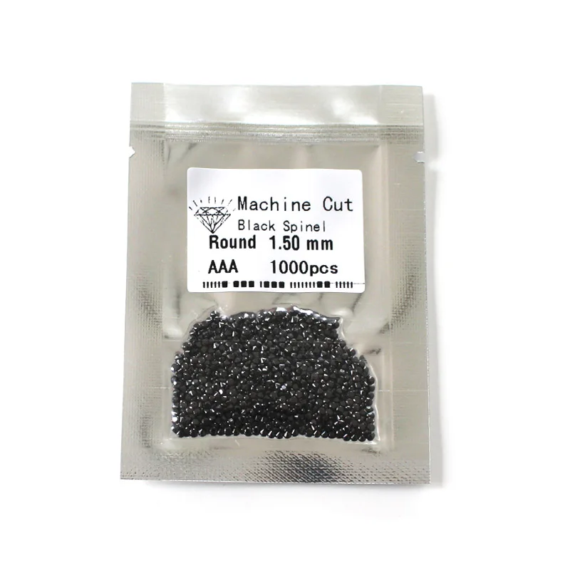 Горячая Распродажа 1 мм-3 мм черная шпинель черный нано черный cz драгоценный камень - Цвет: Black spinel
