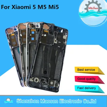 

M&Sen For Xiaomi Mi 5 Mi5 M5 With Power Flex Cable Front Bezel Frame Middle Frame Housing For Xiaomi Mi 5 Mi5 M5 Middle Frame