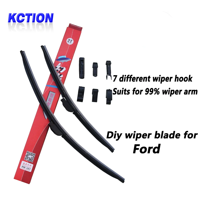 

KCTION Car Windshield Wiper Blade For Ford Fiesta,EDGE,for Focus,for Focus C-Max,Explorer,Fiesta 7,Mondeo MK4,Kuga,Bracketless